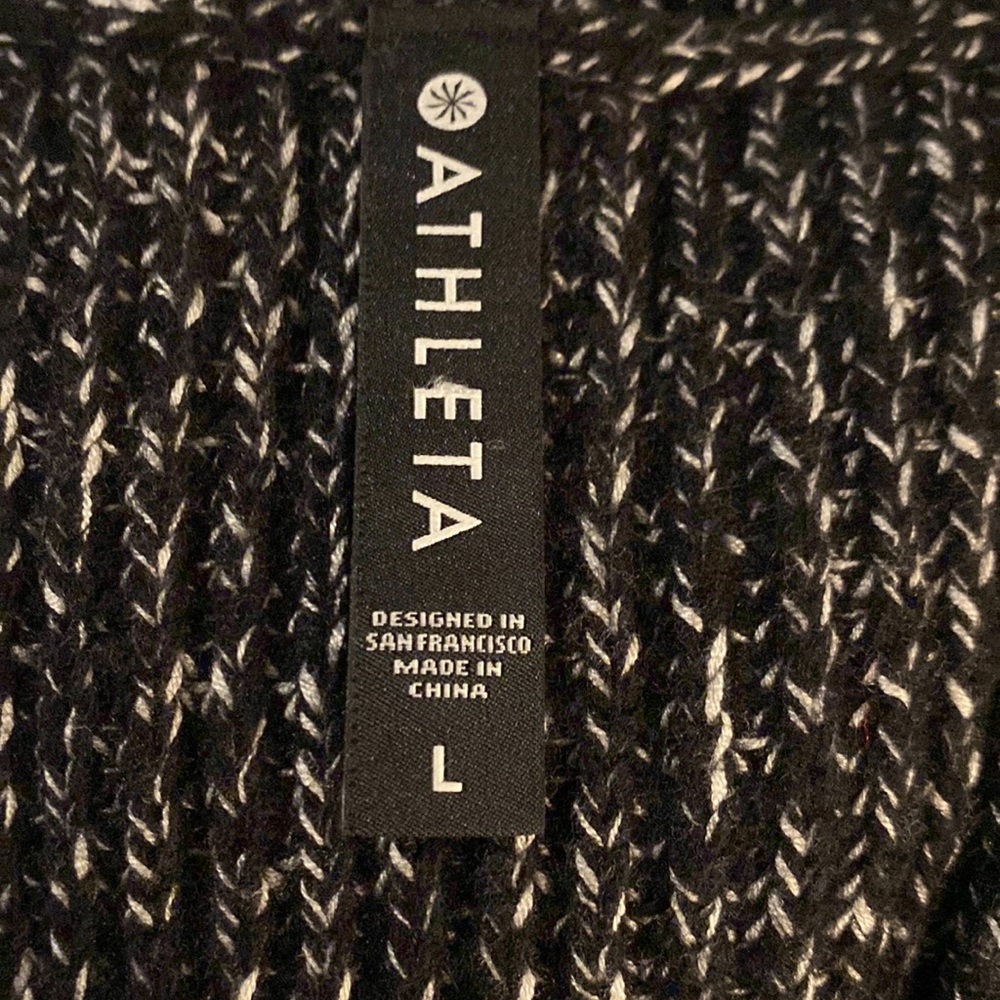 NWT Shasta V-neck Sweater Hi Low Black Marl SZ Large - Picture 8 of 10